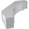 Ekena Millwork 5 1/2-in. W x 22-in. D x 28-in. H Merced Architectural Grade PVC Knee Brace BRCP055X22X28MRC - alternate 3